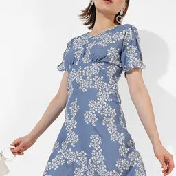 Campus Sutra Floral Print A-Line Dress-image-28