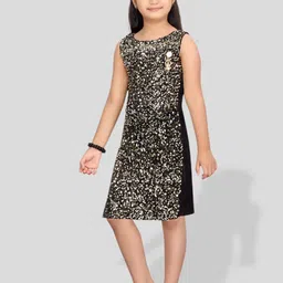 BAESD Girls Embellished Sequinned Sheath Dress-12