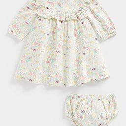 mothercare Girls Pack of 2 Multicoloured Floral Print A-Line Dress-image-53