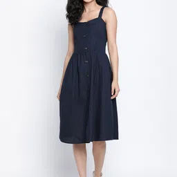 DRAAX Fashions Shoulder Straps A-Line Dress-image-83