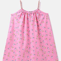 United Colors of Benetton Girls Shoulder Straps Conversational Printed Cotton A-Line Dress-picture-28