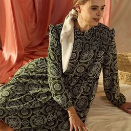 KASSUALLY Ethnic Motifs Print A-Line Dress-picture-18