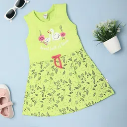 V-Mart Girls Graphic Printed Round Neck Cotton A-Line Dress-image-40