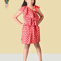 Kids On Board Girls Conversational Printed Cotton A-Line Dress-image-74