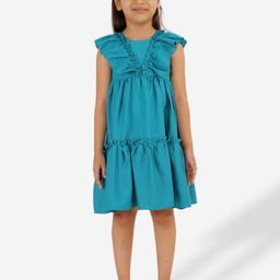 KidsDew Girls Ruffled Tiered A-Line Dress-image-69