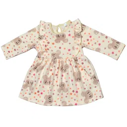BAESD Floral Print Puff Sleeve Ruffled A-Line Dress-picture-9