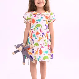 Beebay Dinosaur Print Tulip Sleeve Dress-picture-9