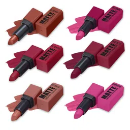FORFOR Set of 6 Intense Matte Waterproof & Long Lasting Lipstick - 3.5 g each-31