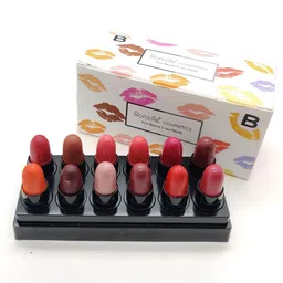 Ronzille Pack of 12 Multi Matte Bullet Mini Lipsticks-28