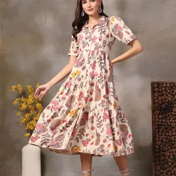 Stylum Women Tropical Print Fit & Flare Maxi Dress-image-90