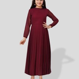 BAESD Girls Georgette Fit & Flare Maxi Dress-image-53