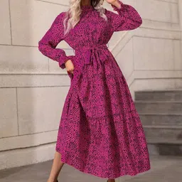 StyleCast Pink Floral Print Fit & Flare Maxi Dress-picture-16
