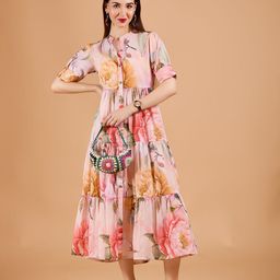 Amarasha Floral Print Fit & Flare Maxi Dress-image-70
