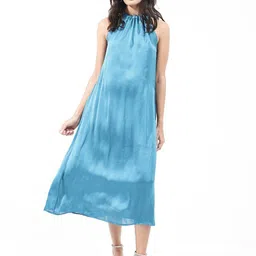 RAREISM High Neck Sleeveless A-Line Maxi Dress-picture-56