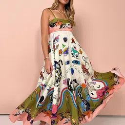 StyleCast Green Graphic Printed Maxi Dress-picture-18