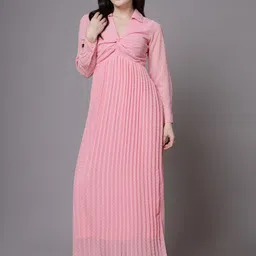 aayu Striped Georgette Maxi Dress-image-89