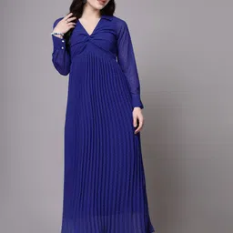 aayu Striped Georgette Maxi Dress-picture-24