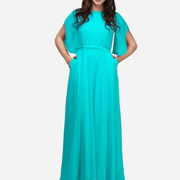 V&M Flared Sleeves Georgette Maxi Dress-18