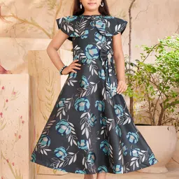 BAESD Floral Print Flutter Sleeve Maxi Dress-23