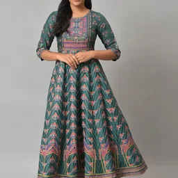 W Ethnic Motifs Printed Maxi Ethnic Dress-74