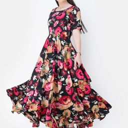 BAESD Floral Print Crepe Maxi Dress-image-21