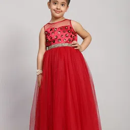 Toy Balloon kids Girls  Embellished Net Maxi Dress-picture-39