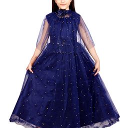 BAESD Girls Floral Embellished Net Fit & Flare Dress-image-96