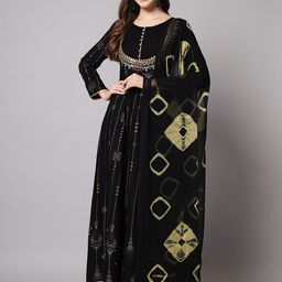 Meeranshi Ethnic Motifs Printed Embellished Maxi Ethnic Dress-picture-8