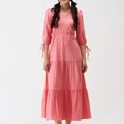 AASK Tiered Fit and Flare Midi Dress-picture-46