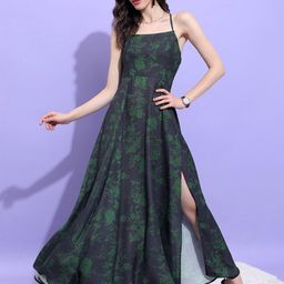 Tokyo Talkies Floral Printed Shoulder Straps Maxi Dress-image-88