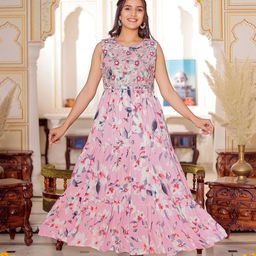 Chandbaali Floral Print Maxi Dress-image-28