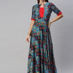 Swishchick Floral Printed Maxi Dress-image-74