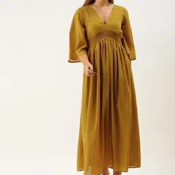 DODO & MOA Mustard Yellow Maxi Dress-picture-43