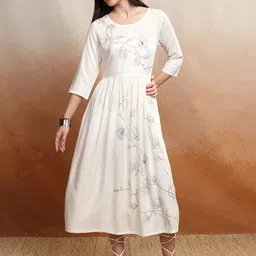 Vishudh Floral Fit & Flare Midi Dress-image-41