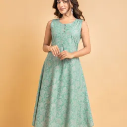 SUTI Floral Printed A-Line Midi Dress-picture-47
