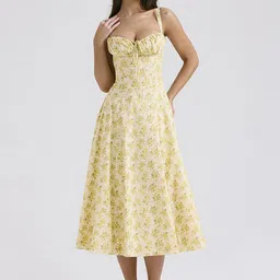 StyleCast x Revolte Floral Print Fit & Flare Midi Dress-picture-34