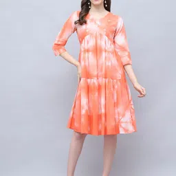 Rajnandini Women Floral Print A-Line Dress-image-26