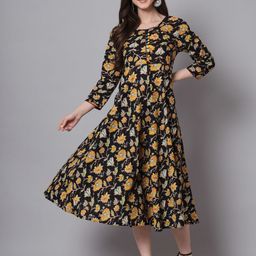 Anouk Ethnic Motifs Print A-Line Midi Dress-picture-5