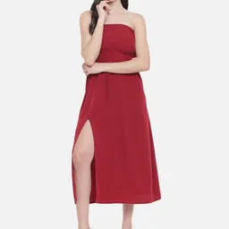 ALL WAYS YOU Strapless Crepe A-Line Midi Dress-image-45
