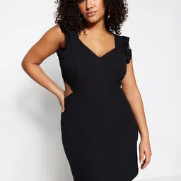 Trendyol Shoulder Straps Cut-Outs Mini Sheath Dress-picture-21