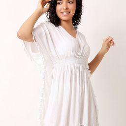 Aditi Wasan V-Neck Kimono Sleeves Mini Kaftan Dress-image-19