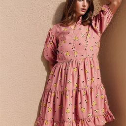 RARE Floral Print Fit & Flare Mini Dress-image-90