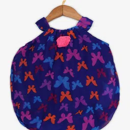 Creative Kids Infant Girls Blue & Red Printed Balloon Mini Dress-picture-9
