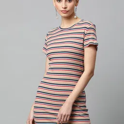 Global Republic Striped Bodycon Mini Dress-image-55
