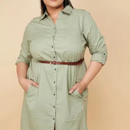 max Women Belted Cotton Mini Dress-picture-20