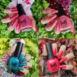 MI FASHION Set Of 4 Vernis A Ongles Ultra High Glass HD 3D Shine Nail Polish 60ml - Tan, Candy Cotton, Sea Green, Light Pink-16