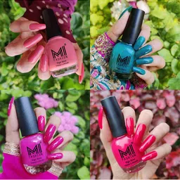 MI FASHION Set Of 4 Vernis A Ongles Ultra High Glass HD 3D Shine Nail Polish 60ml - Candy Cotton, Sea Green, Bright Plum, Magenta-image-75