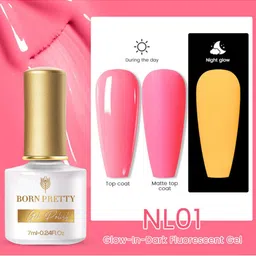 BORN PRETTY Fluorescent Luminous Glow-In-Dark Soak Off Gel Nail Polish 7ml- Shade NL01-42
