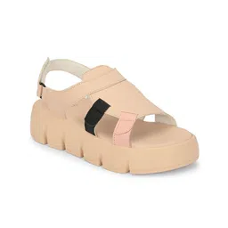 El Paso Textured Open Toe Flats-49