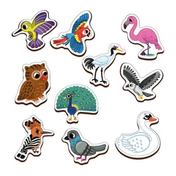 Mini Leaves Kids 10 Pcs Fridge Magnets Magnet Cut Outs Birds-24